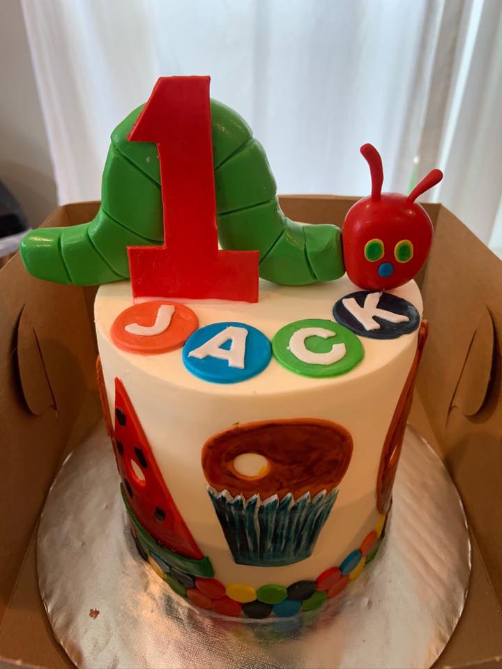 Jack's Green Caterpillar Cake